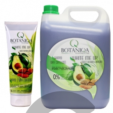 Botaniqa White Me Up Sweet Almond & Avocado Shampoo - šampūnas baltiems ir šviesios spalvos šunims 2