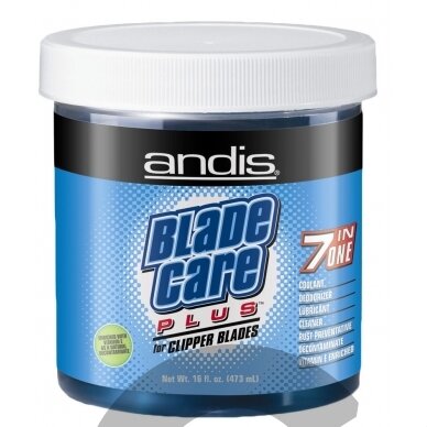 Andis Blade Care Plus 7in1 488ml - Priemonė kirpimo galvučių valymui ir priežiūrai 1