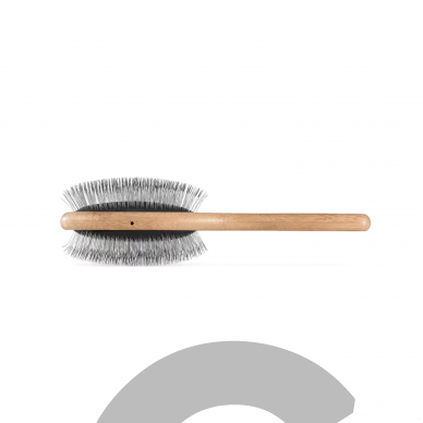 Artero Nature Double Slicker Pin Brush - dvipusis bambukinis šepetys pudeliams 1