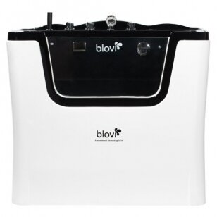 "Blovi Professional Grooming SPA" 120x73x95 cm - ozono vonia su "Milky SPA Micro Bubble" technologija ir hidromasažu, juodai baltos spalvos