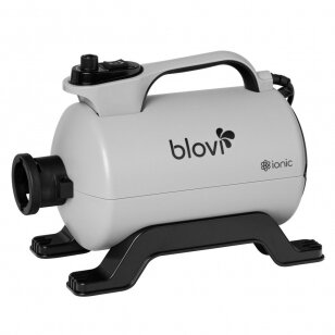 "Blovi Snow Alaska Dryer 2800W" - stalinis džiovintuvas su jonizacija, bepakopiu oro srauto reguliavimu ir dviejų pakopų temperatūros reguliavimu. Pilkos spalvos