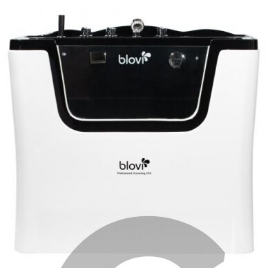 "Blovi Professional Grooming SPA" 120x73x95 cm - ozono vonia su "Milky SPA Micro Bubble" technologija ir hidromasažu, juodai baltos spalvos