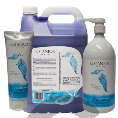 "Botaniqa Show Line Color Enhancing Shampoo" - šviesinantis šampūnas šviesiam ir baltam kailiui