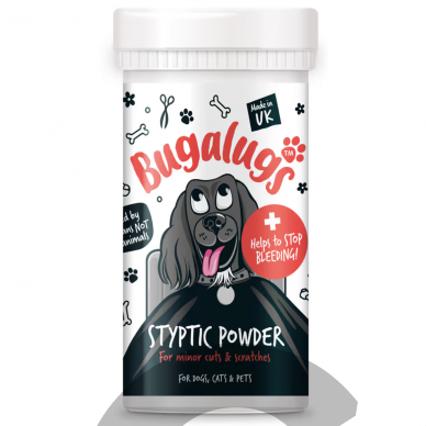 "Bugalugs Styptic Powder" 50g - kraujavimą stabdantys milteliai šunims, katėms ir mažiems gyvūnams