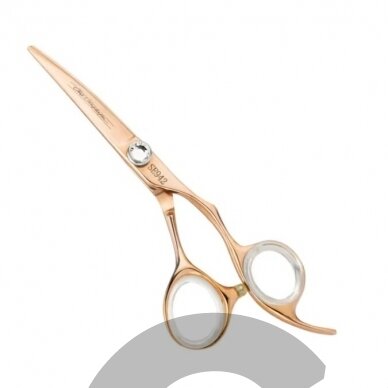 Chris Christensen Adalynn Rose Curved Scissors - profesionalios išlenktos žirklės iš japoniško plieno su titano danga 5