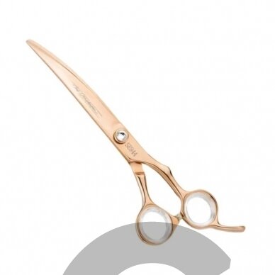 Chris Christensen Adalynn Rose Curved Scissors - profesionalios išlenktos žirklės iš japoniško plieno su titano danga 6