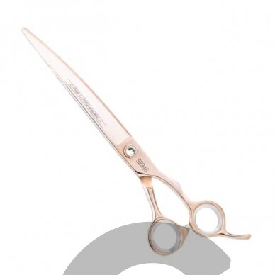 Chris Christensen Adalynn Rose Curved Scissors - profesionalios išlenktos žirklės iš japoniško plieno su titano danga 4