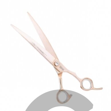 Chris Christensen Adalynn Rose Curved Scissors - profesionalios išlenktos žirklės iš japoniško plieno su titano danga 1