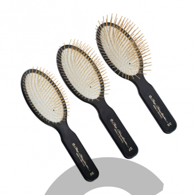 Chris Christensen Oval Gold Pin Brush - элегантная щетка с позолоченными штифтами, для длинных и шелковистых волос