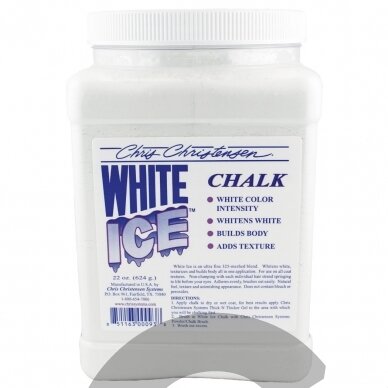 Chris Christensen White Ice Chalk - balta pudra, maskuoja spalvos pasikeitimą ir suteikia plaukams tekstūros