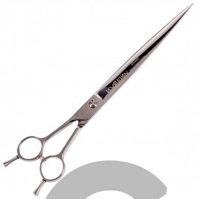 Ehaso Revolution Professional Lefty Straight Scissors - profesionalios tiesios žirklės, pagamintos iš aukščiausios kokybės kieto japoniško plieno.