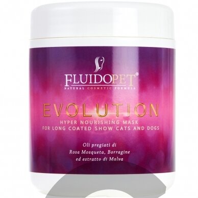 FluidoPet Evolution Mask - Drėkinamoji ir maitinamoji kaukė, atgaivinanti kailį - Tūris: 1L