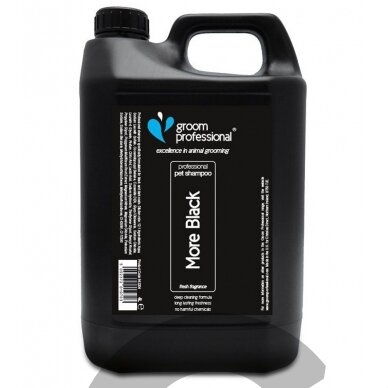 Groom Professional More Black Shampoo - šampūnas juodiems ir tamsiems plaukams. Talpa: 4L