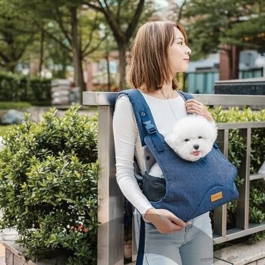 "Hug Pack Dog Sling Carrier" - mažų šunų nešioklė 12