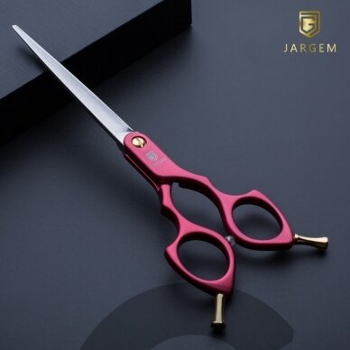 Jargem Asian Style Light Straight Scissors 6,5" - labai lengvos korėjietiško stiliaus tiesių plaukų žirklės - Spalva: mėlyna