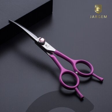 Jargem Pink Curved Scissors 6 "- priežiūros žirklės sulenktos dekoratyviniu varžtu, rožinės spalvos