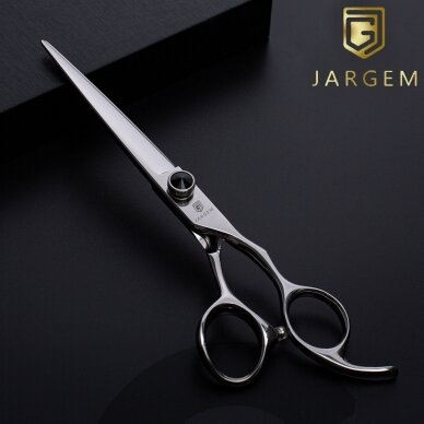 Jargem Straight Scissors - tiesios priežiūros žirklės su ergonomiška rankena ir dekoratyviniu varžtu - Dydis: 7 "