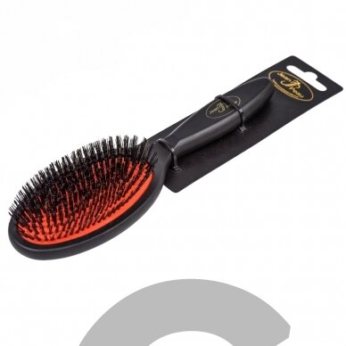 Jean Peau Professional Brush - высококачественная щетка с натуральным кабаньим волосом, для короткошерстных пород - Размер: L