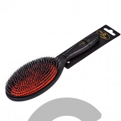 Jean Peau Professional Nylon Brush - Aukštos kokybės šepetys su natūraliais šeriais ir nailonu, skirtas ilgaplaukėms veislėms - Dydis: L