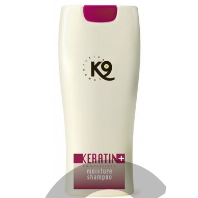 K9 Keratin+ Moisture Shampoo - drėkinamasis šampūnas su keratinu šunims ir katėms, koncentratas 1:20 - 300ml