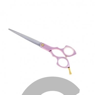 Madan Straight Pet Grooming Scissors 6,5" - profesionalios, itin lengvos tiesios žirklės pagamintos iš japoniško nerūdijančio plieno, aliuminio rankena - rožinė