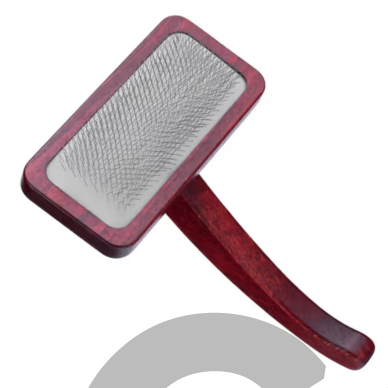 Maxi-Pin Slicker Brush Large - большая, прочная щетка для пуделей с удобной ручкой, изготовленная из букового дерева 4