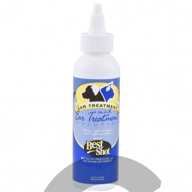 Best Shot M.E.D. Herbal Ear Cleaner - Priešuždegiminis ir priešgrybelinis skystis gyvūnų ausų priežiūrai - Talpa: 118ml