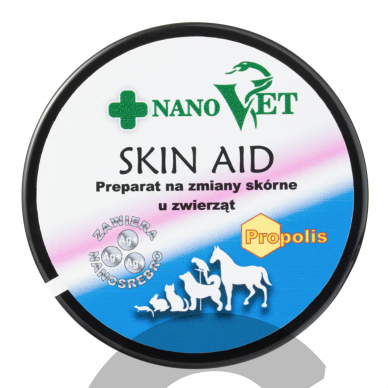 "Nano Vet Skin Aid" 60ml - kremas gyvūnų odos pažeidimams gydyti su propoliu ir nanosidabru 1