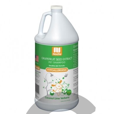 Nootie Hypo Grapefruit Seed Extract Shampoo 3.8l - гипоаллергенный шампунь с экстрактом семян грейпфрута для чувствительных собак, концентрат 1:16