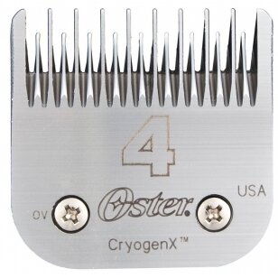 "Oster Cryogen-X No. 4" - 9,5 mm galvutė garbanotiems plaukams"Oster Cryogen-X" Nr. 4 galvutė, skirtas trumpinti sluoksnį iki 9,5 mm ilgio.Aukštos kokybės kriogeniniu būdu grūdintas anglinis plienas ir aukštas proceso standartas užtikrina neprilygstamą ti