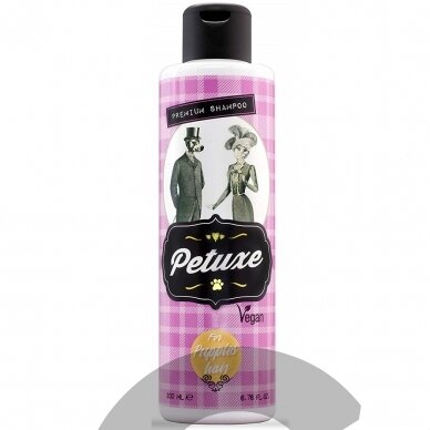 "Petuxe Puppy Hair Shampoo" - veganiškas, itin švelnus šampūnas šuniukams ir kačiukams 200ml