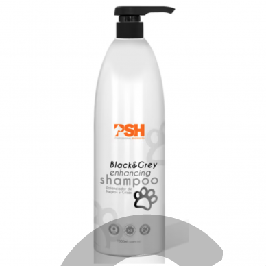 PSH Black & Grey Enhancing Shampoo 1L - šampūnas juodiems ir tamsiai pilkiems šunų plaukams