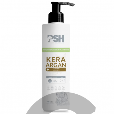 PSH Keragan Conditioner 300 ml - regeneruojantis kondicionierius vidutinio ilgio ir ilgiems šunų plaukams su keratinu ir argano aliejumi