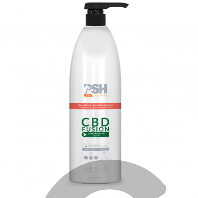 PSH Pro CBD Fushion Shampoo 1L - šampūnas šunims ir katėms, kenčiantiems nuo plaukų slinkimo, koncentratas 1:4