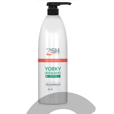 PSH Yorky Avocado Shampoo - drėkinamasis šampūnas ilgiems ir garbanotiems plaukams, koncentratas 1:3 - 1L