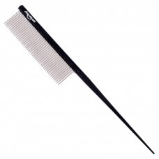 "Shernbao" profesionalios uodegos šukos 18,4 cm - Aukštos kokybės plokščios šukos su smaigaliu - Spalva: juoda