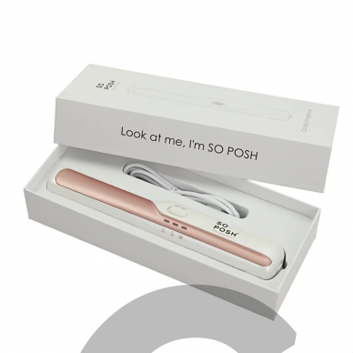 "So Posh Ceramic Cordless Hair Straightener" – profesionalus, belaidis mini plaukų tiesintuvas su keramine danga 2