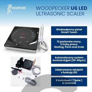 Woodpecker U6 LED - ультразвуковой скалер для удаления зубного камня со светодиодной подсветкой 2