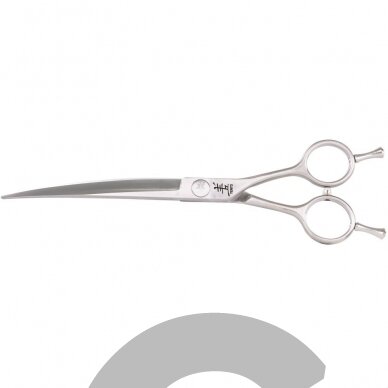 Yento Fanatic Series Curved Scissors 7" - profesionalios lenktos žirklės, nerūdijantis anglinis plienas