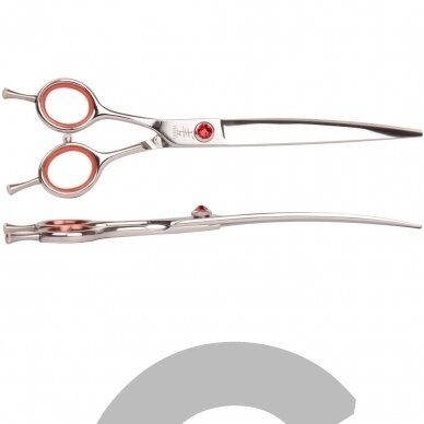 Yento Prime Left Curved Scissors 7,5" – profesionalios japoniško plieno lenktos žirklės, skirtos kairiarankiams