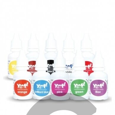 Yuup! Colors Grooming Airbrush 10x20ml - 10 airbrush dažų rinkinys