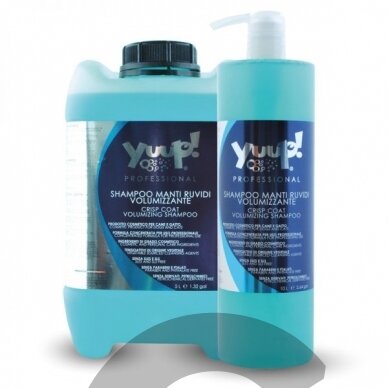 Yuup! Crisp Coat & Volumising Shampoo - profesionalus šampūnas šiurkščiam kailiui prižiūrėti, didinantis apimtį. Talpa: 250ML