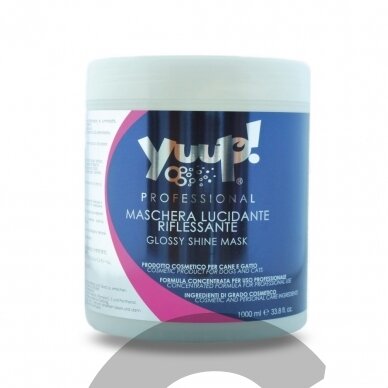 Yuup! Professional Glossy Shine Mask 1l - profesionali drėkinanti kaukė, priduodanti blizgesį. Talpa: 1L